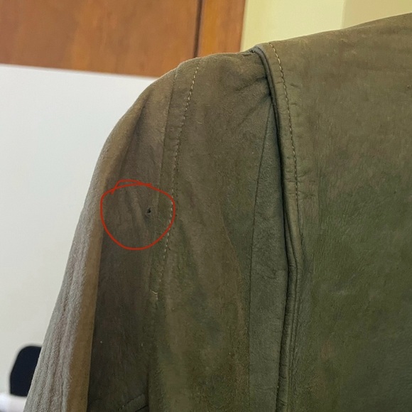 Antique Leather Jacket 1930s 40s Moto Biker Flapper Victorian Cossack XS Green - Picture 8 of 16